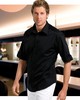 BarGear Men's Short Sleeve Turn Back Cuffs Bar Shirt